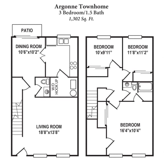 Floor Plans of Forest Park Apartments in Forest Park, OH